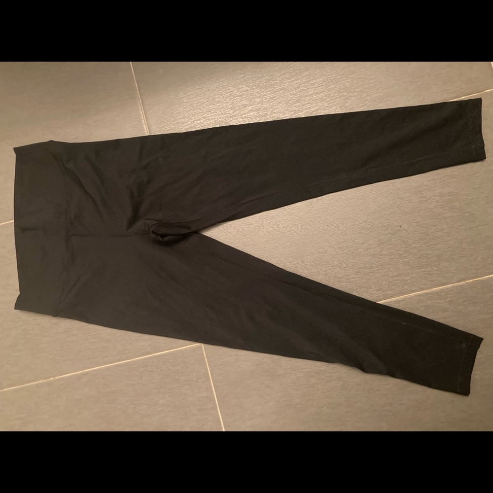 ZYIA Black Brilliant What Scrunchy Hi-Rise Leggings 7/8 24” size 8-10